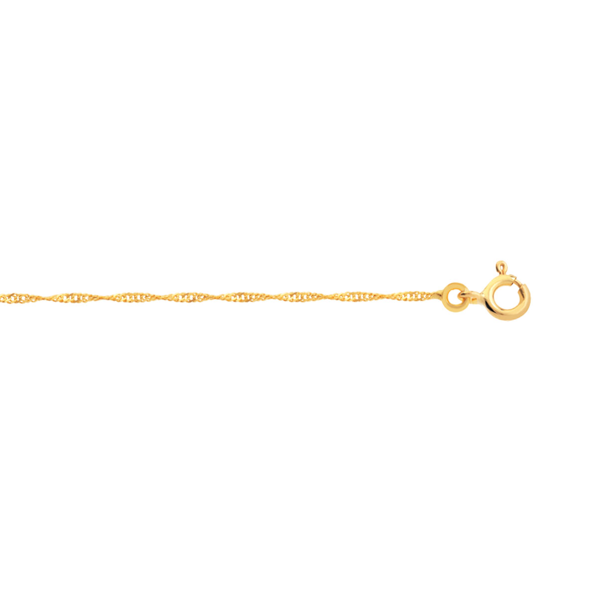 Chaîne or 750 jaune maille torsadée 50 cm