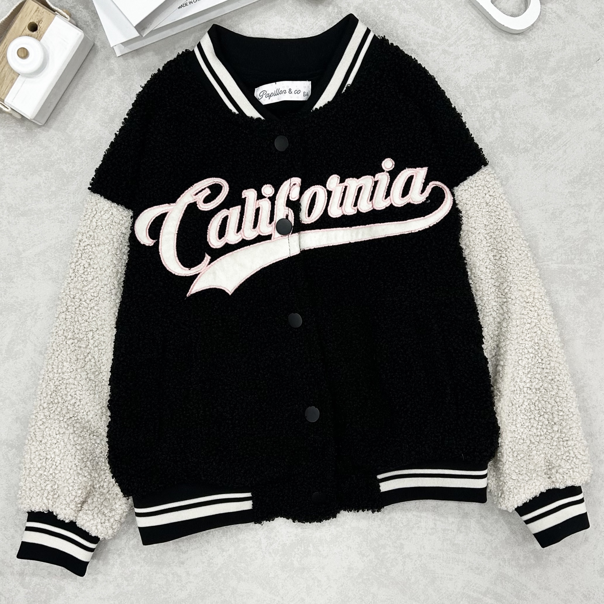 Teddy California jacket - zwart