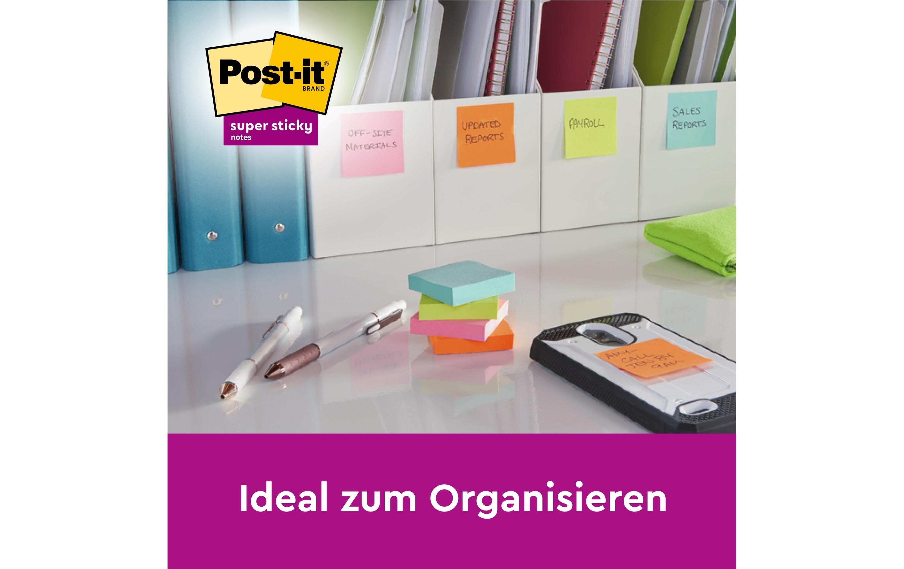 Notizzettel Super Sticky Promotion 7.6 x 7.6 cm, 6 Blöcke6 Post-it Blöcke, 4 + 2 Gratis