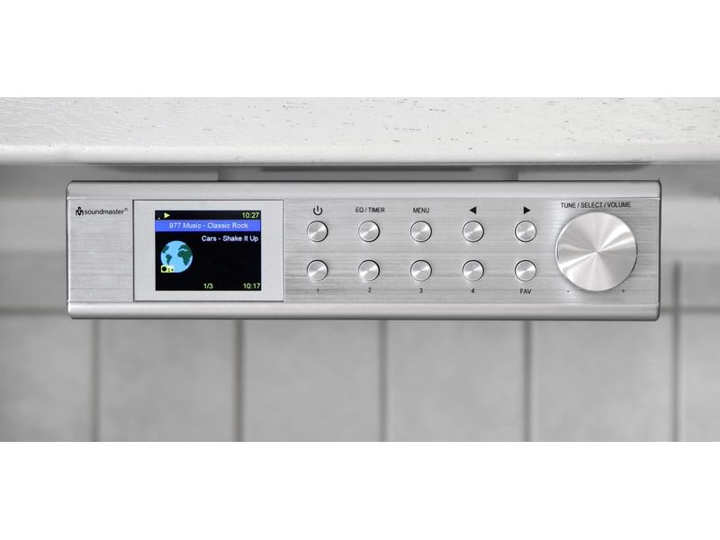 soundmaster Küchenradio IR1500SI Silber Internet/DAB  Küchenunterbauradio mit Bluetooth
