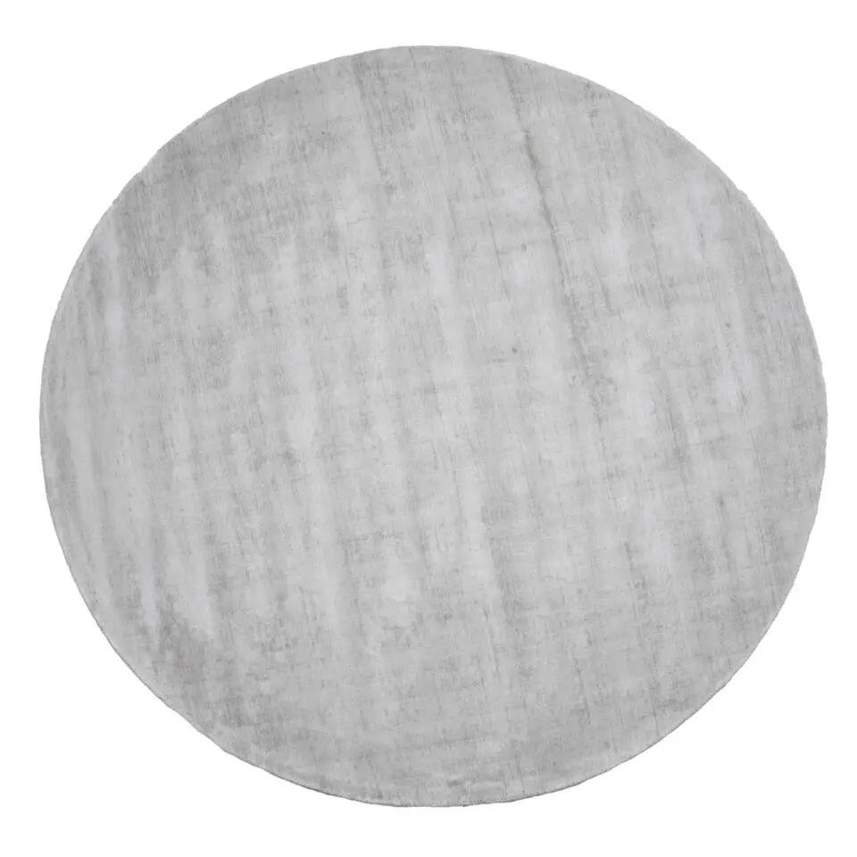 Dutch Lifestyle - Viscose - Vloerkleed - 195cm rond - Grijs