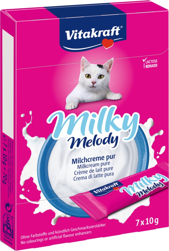 Vitakraft kattensnack Milky Melody puur 10 g 7 stuks