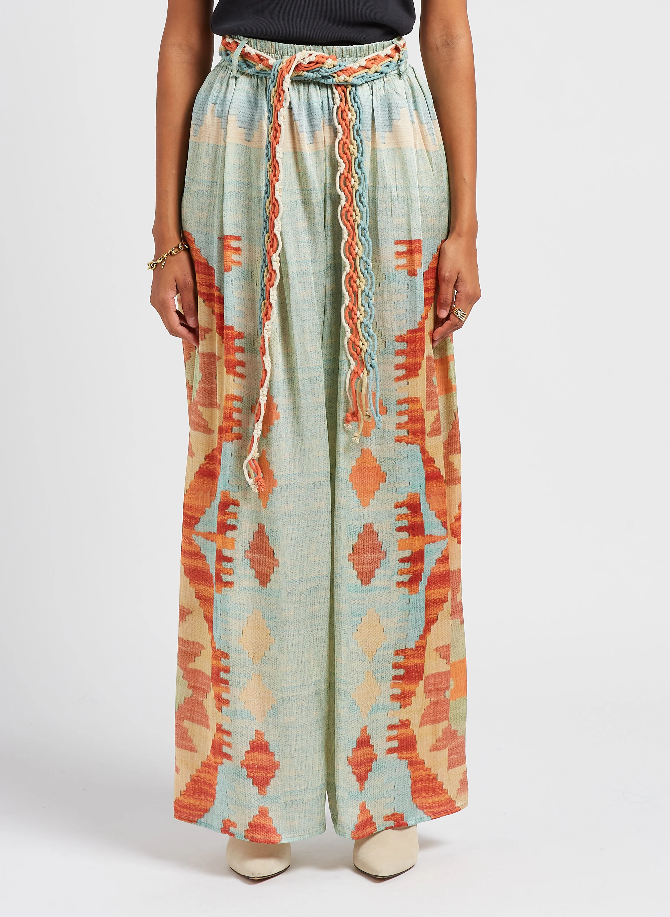 TERENE - Pantalon large fluide| Bleu