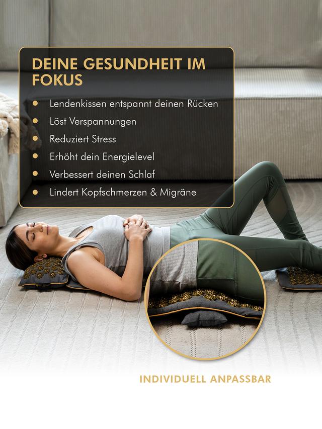 Akupressurmatten Set zur Entspannung und Regeneration, 5-teilig