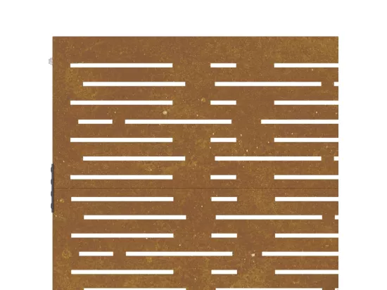 Portail de jardin 85x200 cm acier corten conception de carré