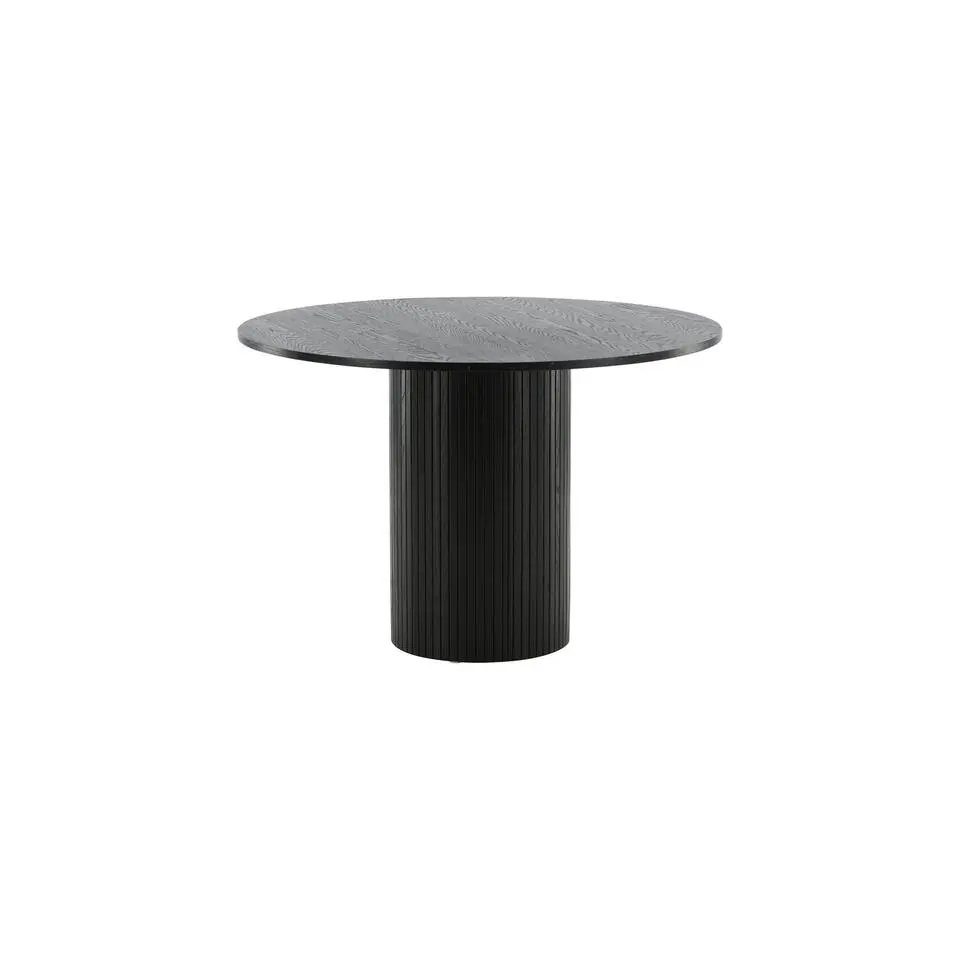 Eettafel Rond Zwart 110cm - Fineer - Scandinavisch
