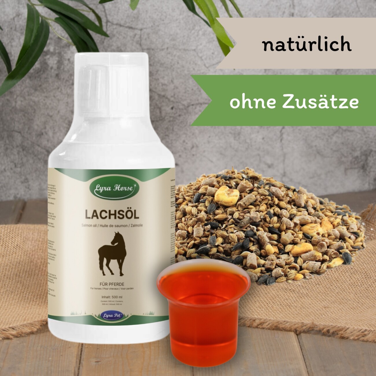 Lyra Pet Lyra Horse Barfer's Solution 100 % Lachsöl für Pferde 500 ml