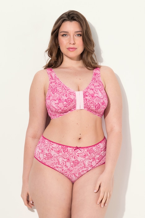 Bustier, Spitzendruck, Vorderverschluss, Mikrofaser