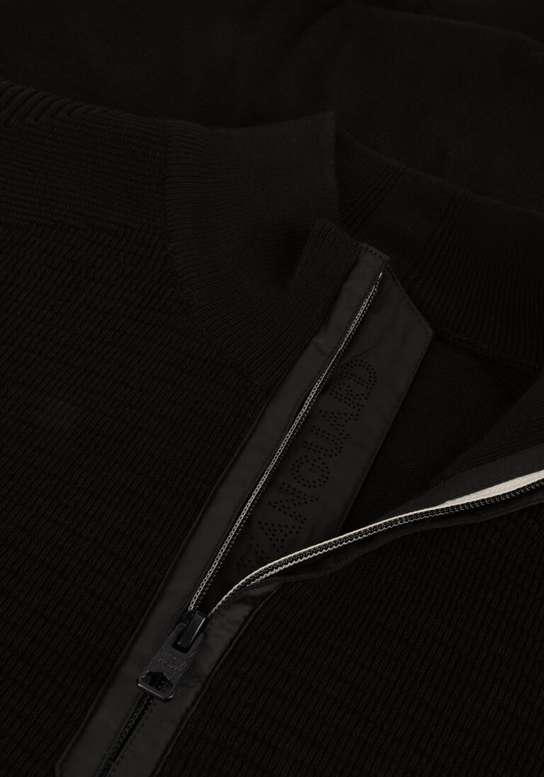 VANGUARD zwarte vanguard trui halp zip collar cotton structure