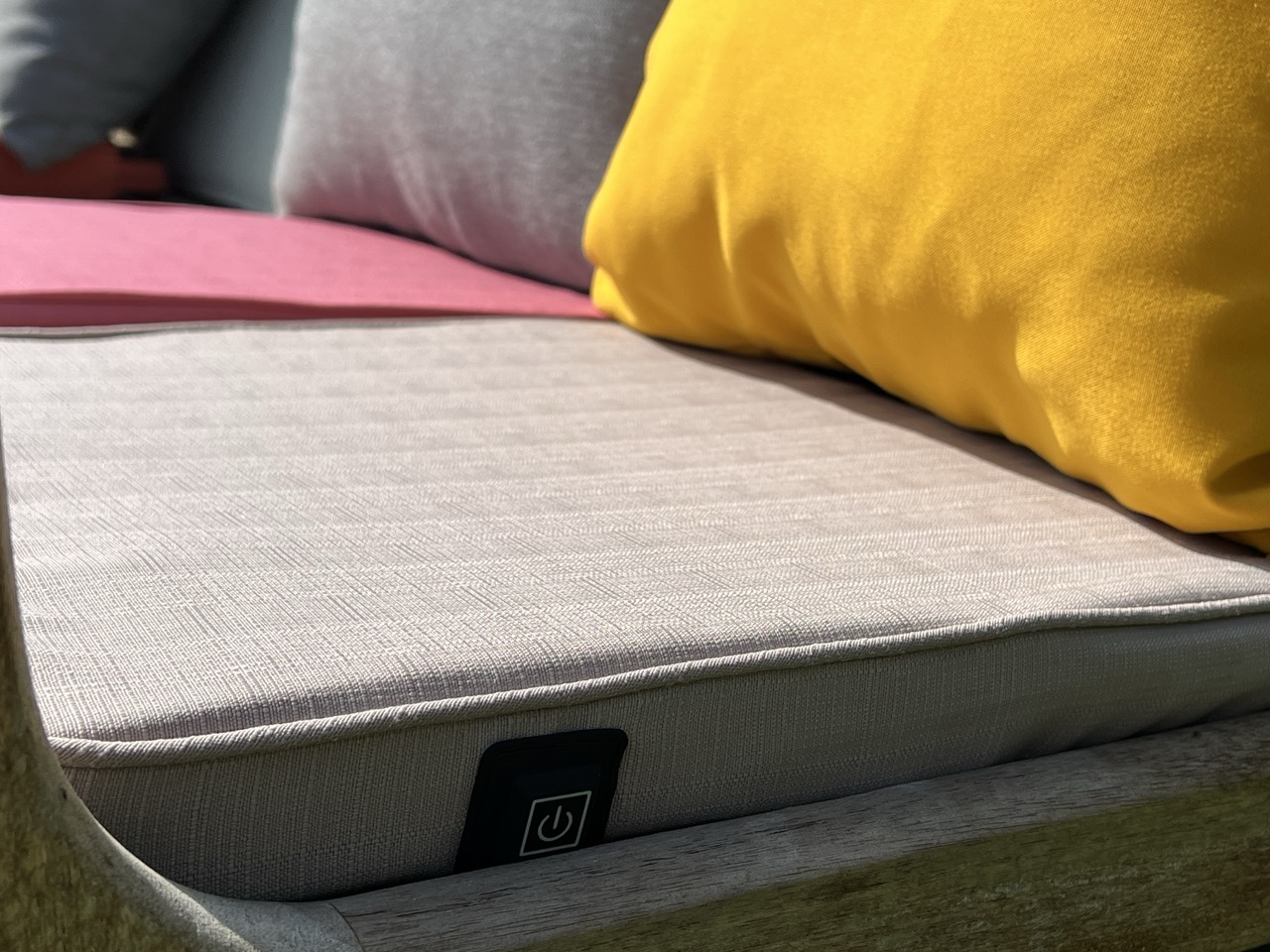Warmpi verwarmd outdoor zitkussen - Taupe