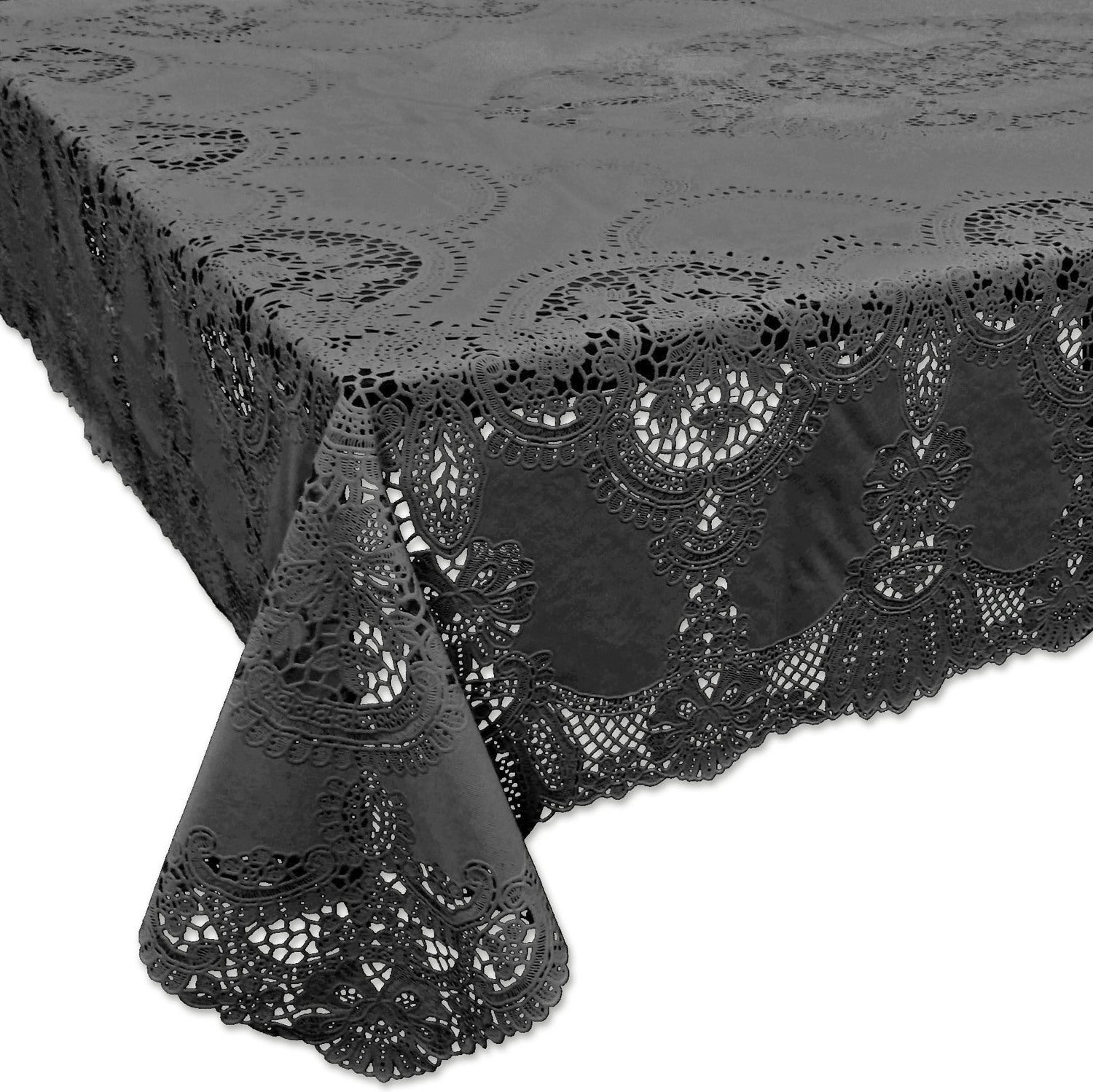 Unique Living tafelkleed Amira 135 x 180 cm donkergrijs