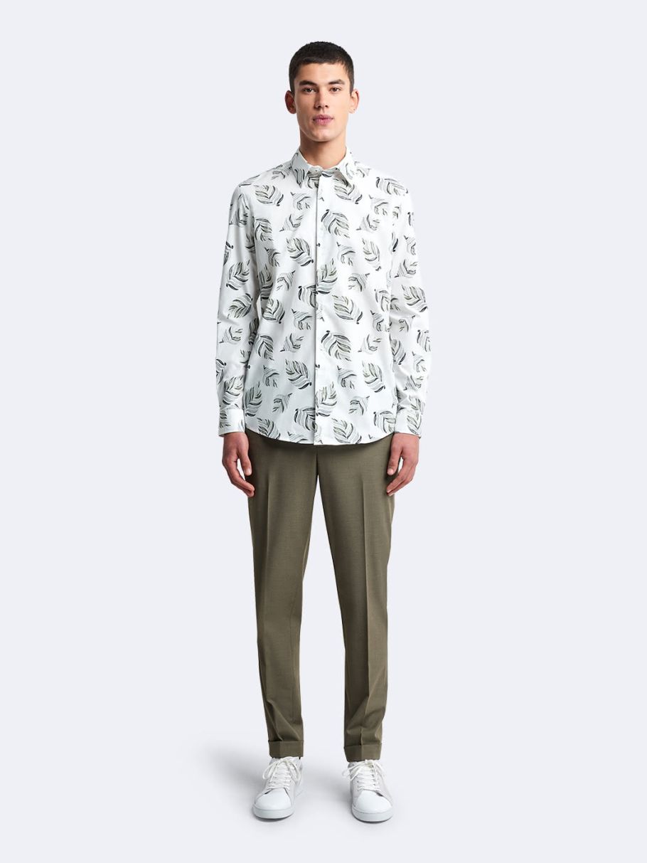 Chemise slim en satin végétale