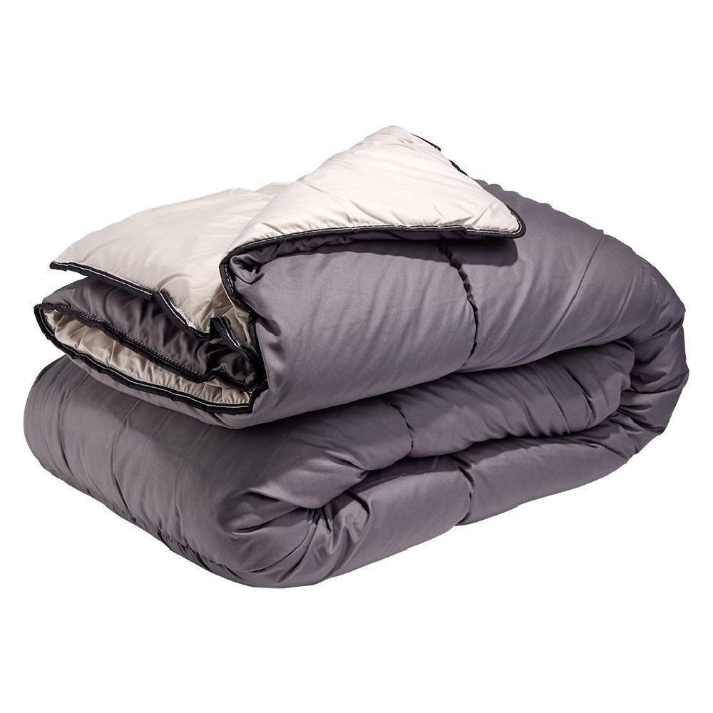 Couette tempérée nomade 2en1 sac de couchage bicolore 220x180cm