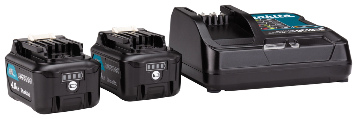 Makita 197641-2 10.8V - 12V Li-Ion accu starterset (2x 4,0Ah)   lader in Mbox