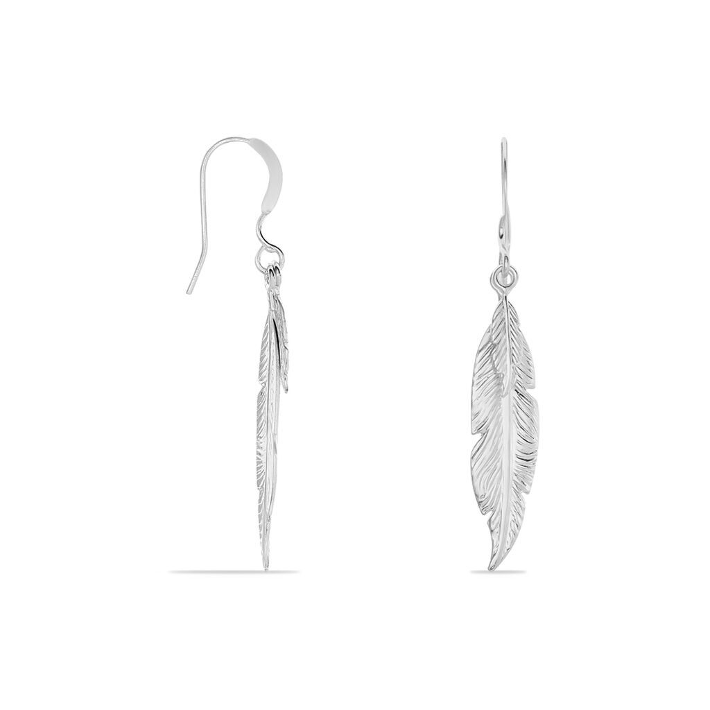 Boucles D'oreilles Pendantes Violka Argent Blanc