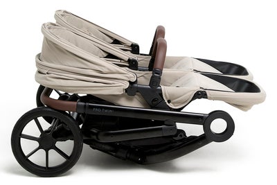 Beemoo Pro Twin 2 Søskenvogn, Latte Beige