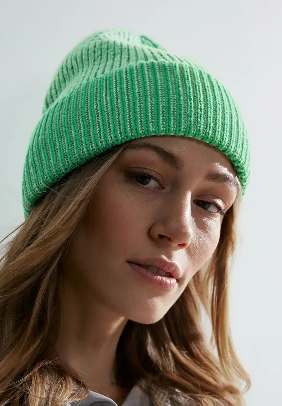 Strickmütze - celery green