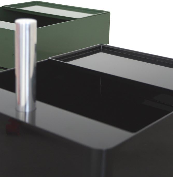 Magis ABS glänzend 360 Grad Büro Container, Metall Plastik, schwarz, 5 Drawers