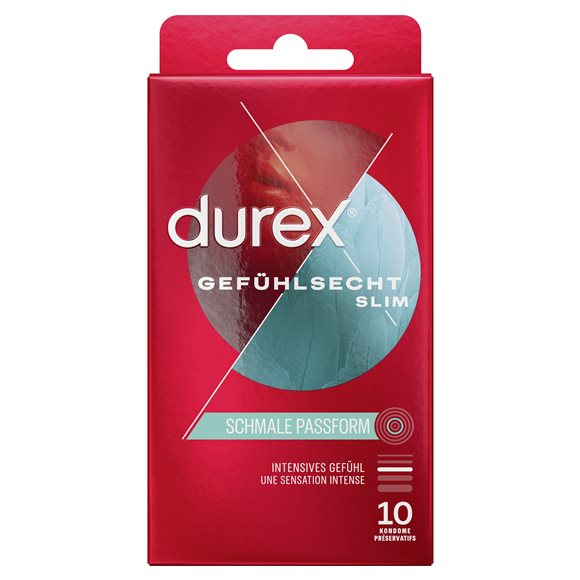 DUREX Gefühlsecht Slim fit Präservativ<br>10 Stück, Präservativ