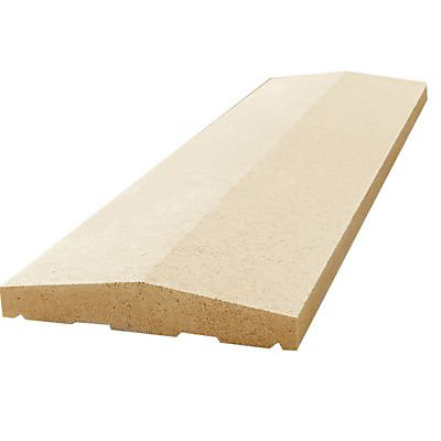 Dessus de muret 2 pentes beige 50 x 25 cm