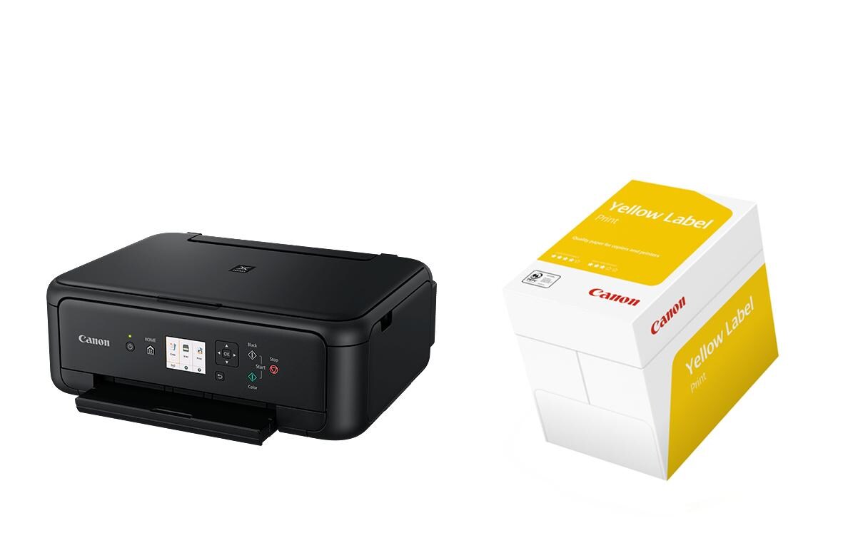 PIXMA TS5150 + gratis Canon Kopierpapier (weiss/500 Seiten)WLAN-fähiger 3-in-1-Tintenstrahl-Multifunktionsdrucker
