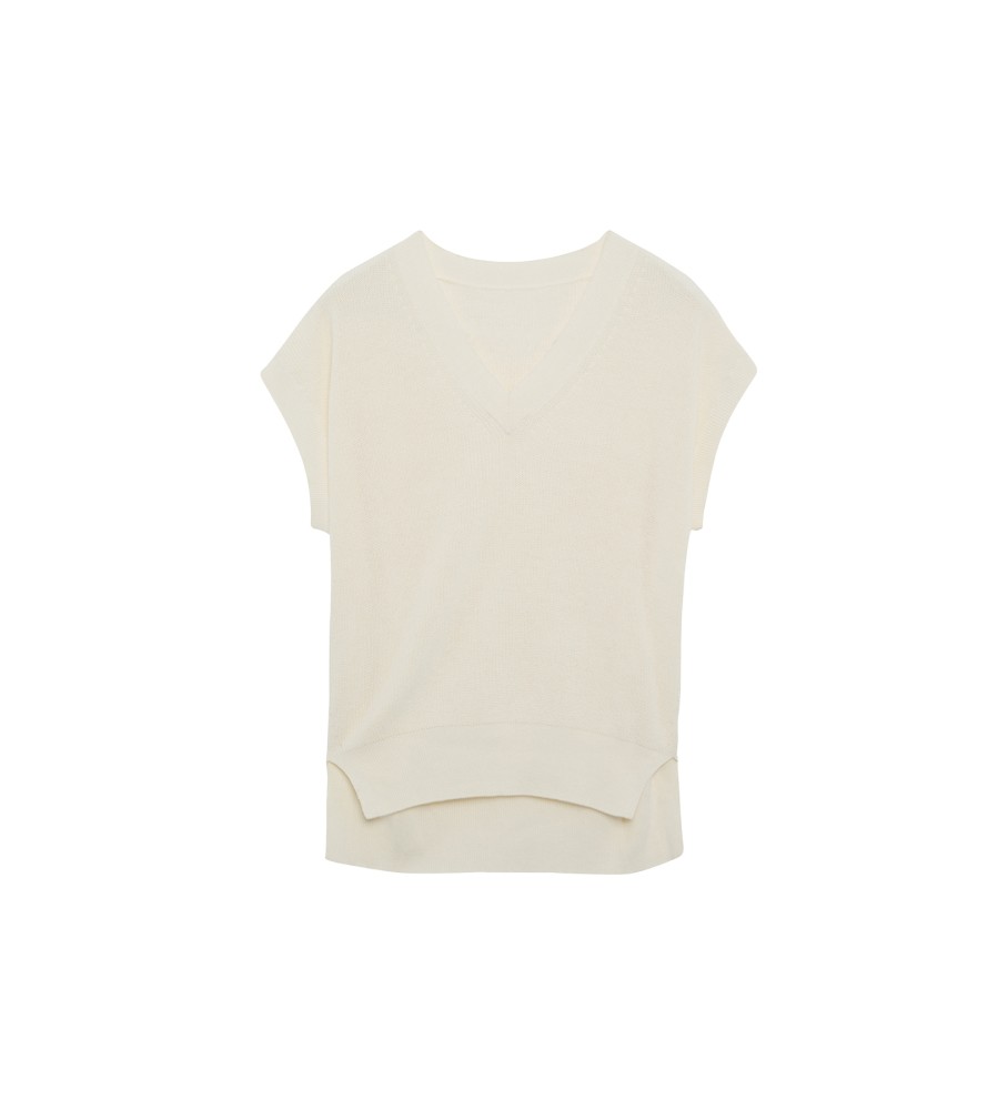 Colete de malha lilás ECOALF, branco-sujo