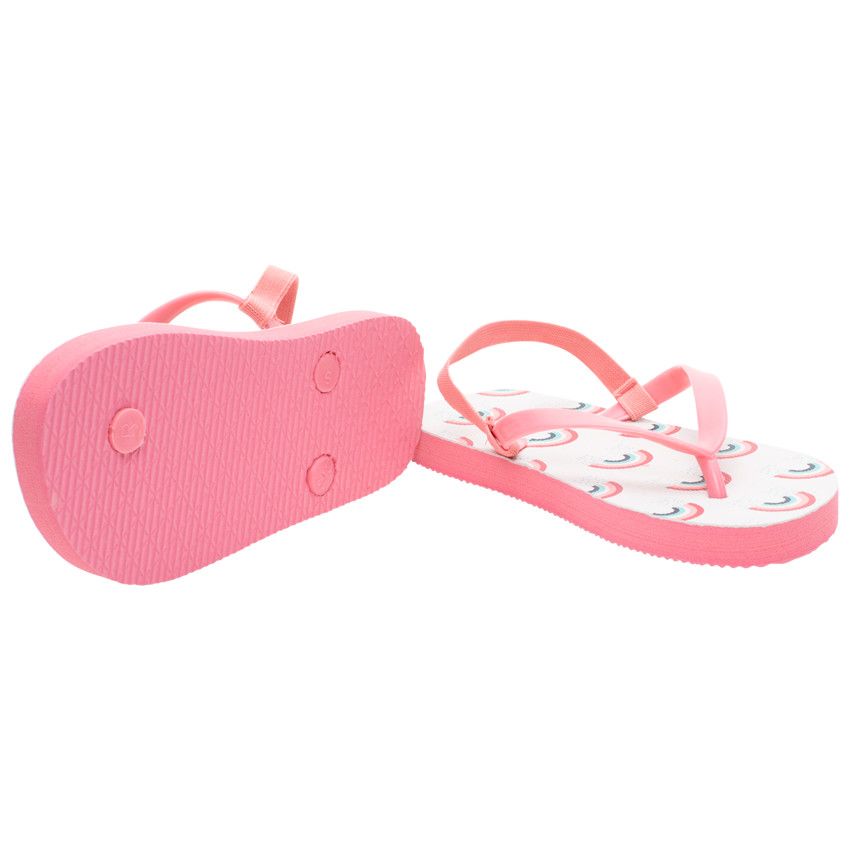 Tongs roses imprimées arcs-en-ciel du 24 au 35 - Multicolore