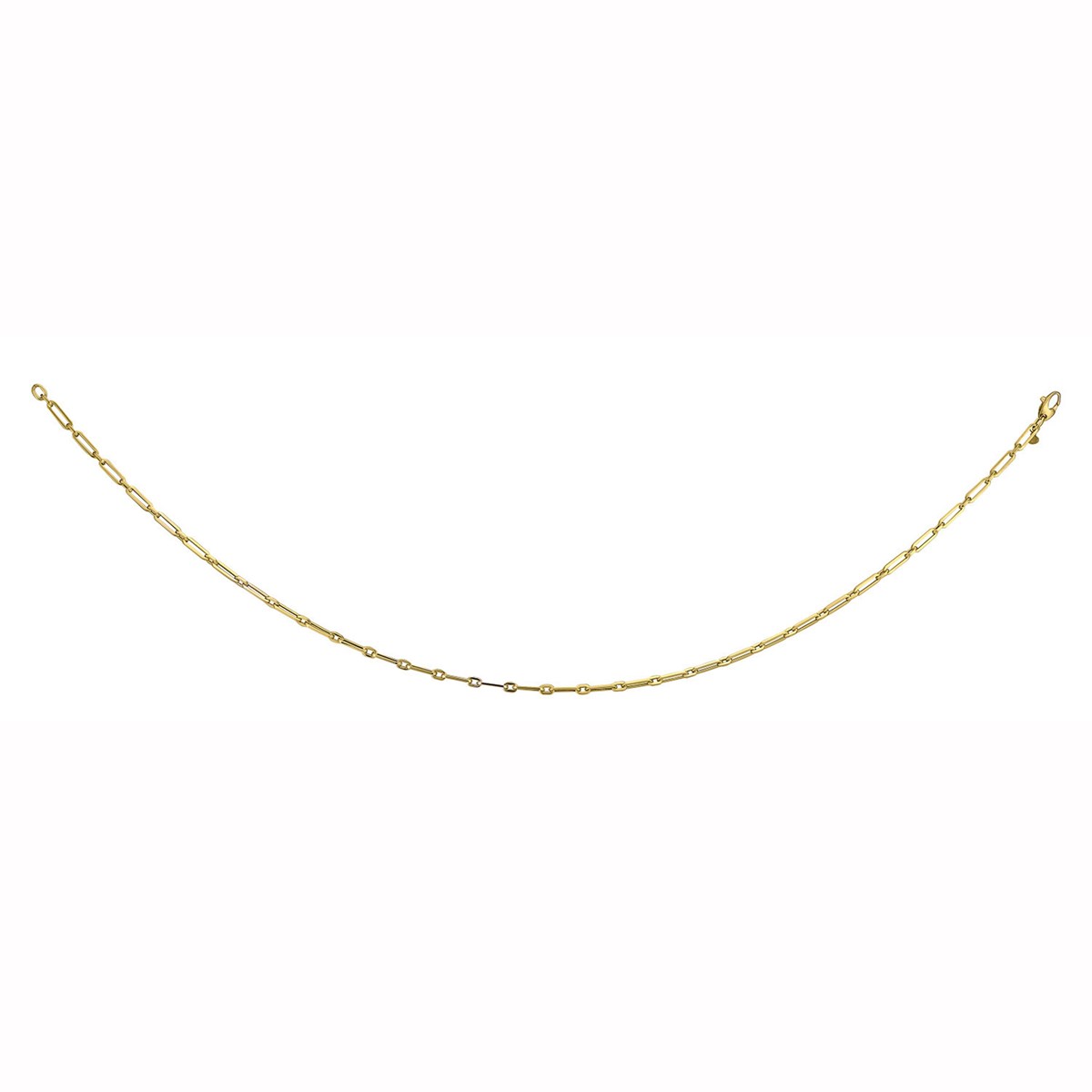 Collier Brillaxis style maille cheval en or 9 carats