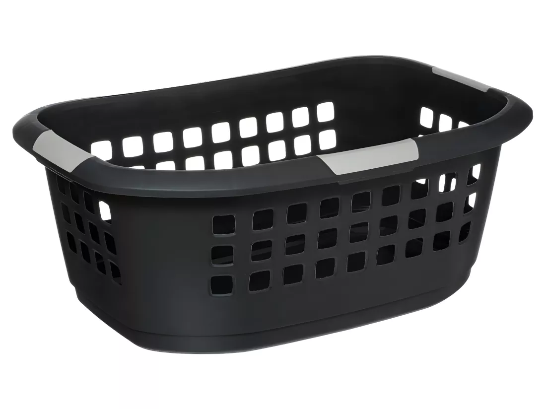 Panier à linge 51L Gris Foncé 3 poignées L 67.5 x P 45.5 x H 27 cm