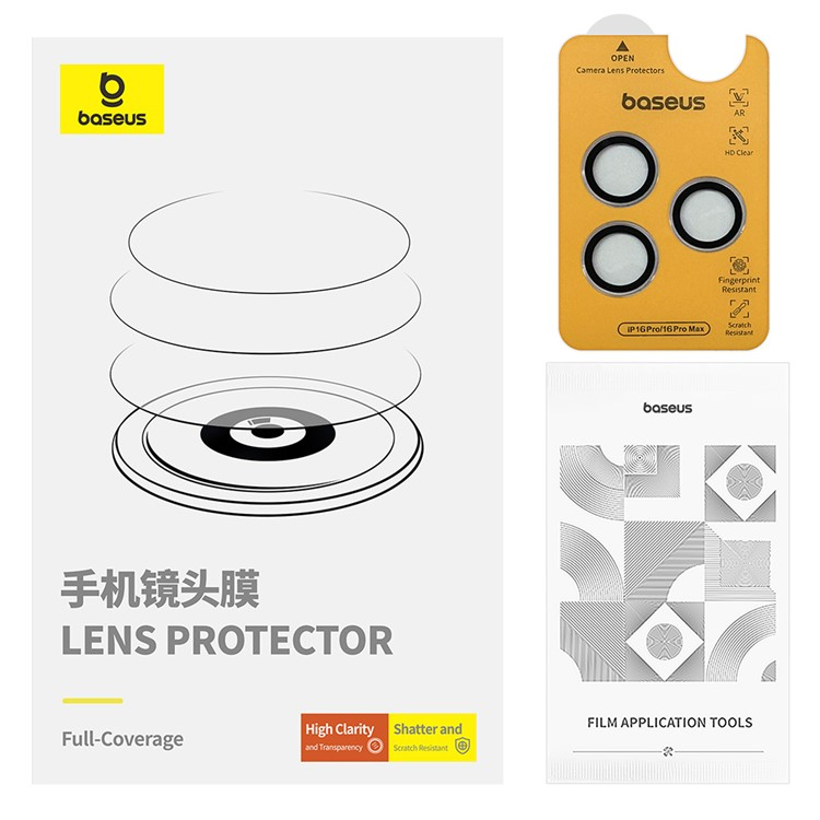 (3er Set) iPhone 16 Pro / iPhone 16 Pro Max Kamera Panzerglas