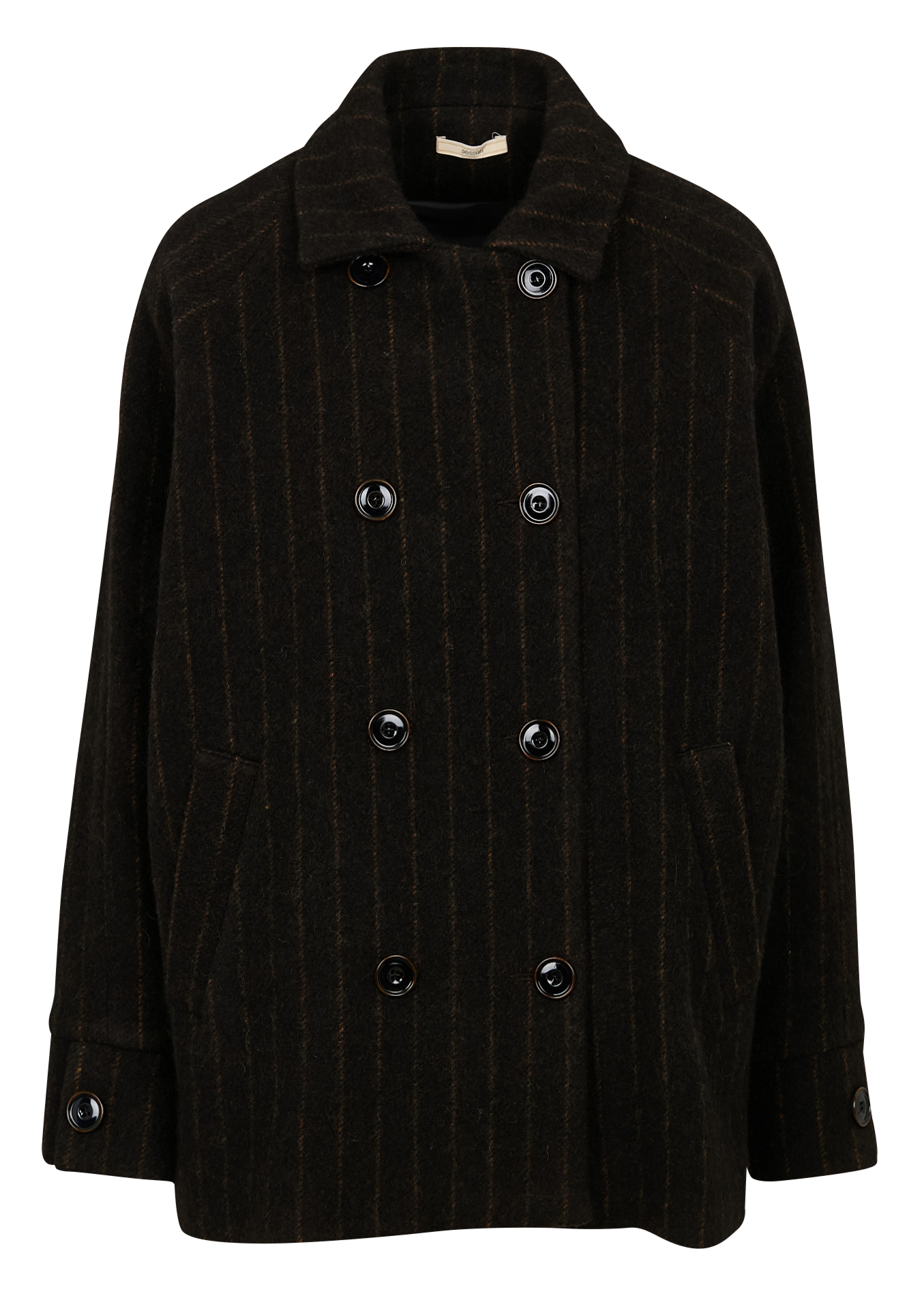 CHEF - Manteau col classique en laine mélangée | Bleu