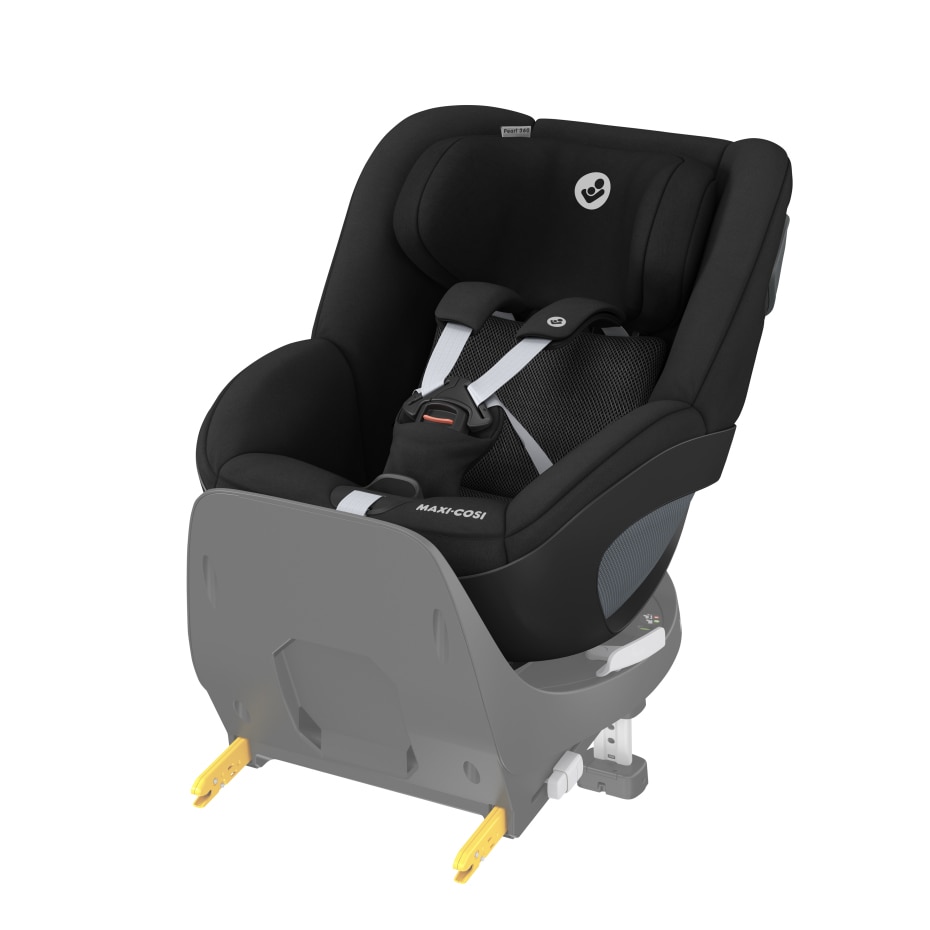 Pearl 360 3M - 4 Y  61 - 105 cm  0 - 17,4 kg    Intuitive FlexiSpin-Drehung mit nur einer Hand |    Komfortable ClimaFlow-Temperaturregulierung |    Easy-in-Gurtsystem |    G-CELL-Seitenaufpralltechnologie |
