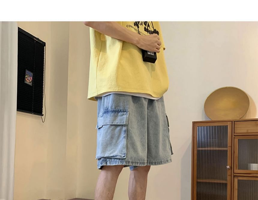 GRAYCIOUS - Mid Rise Washed Denim Shorts