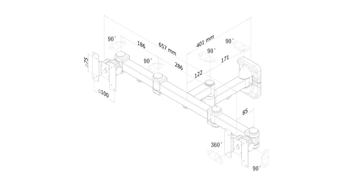 NeomountsFPMA-W960D flatscreen wandsteun bevestiging  (Zwart)