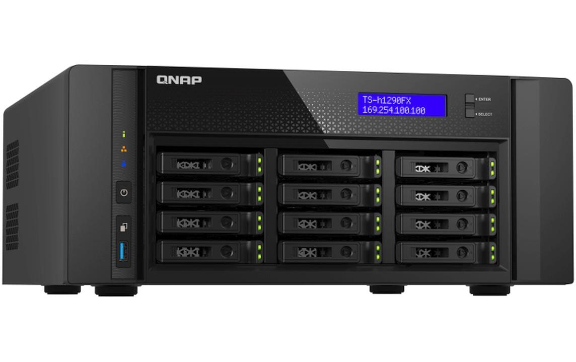 NAS TS-h1290FX-7302P-128G 12 Bay<br>Leistungsstarkes NAS mit 16-Kern-Prozessor und reibungsloser Übertragung