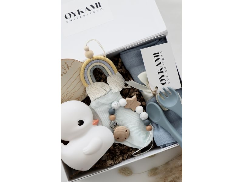 Oykami Geschenkset Junge Wien Baby-Geschenkbox mit Nachtlicht
