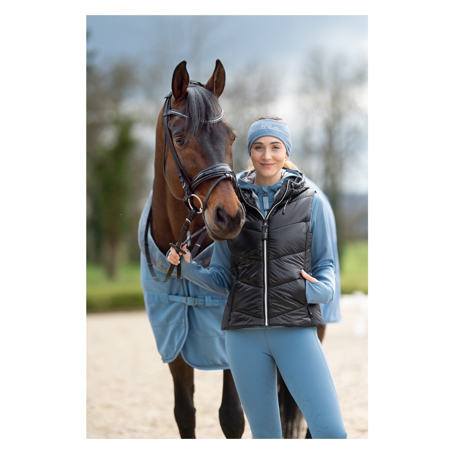 RIDE now Funktions-Fleecejacke - sky blue