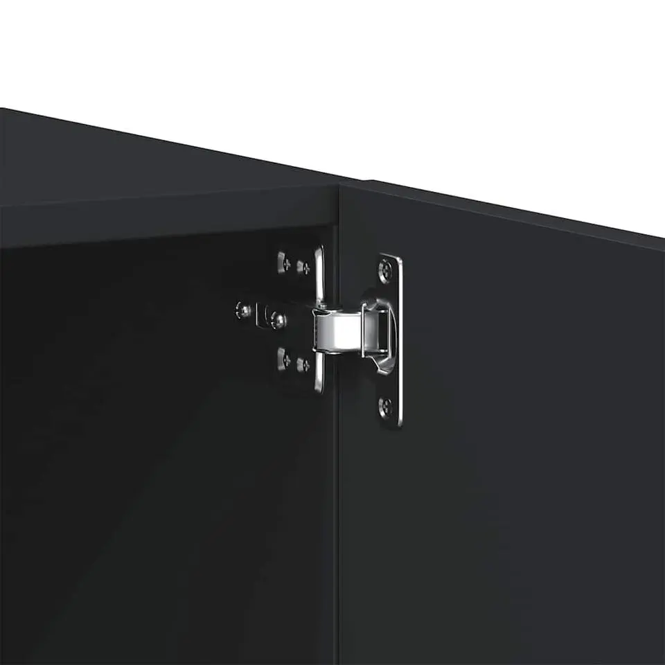 vidaXL - Tv-kast - Zwart - Bewerkt hout