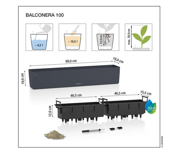 LECHUZA® Kunststoff-Kasten Balconera Color,