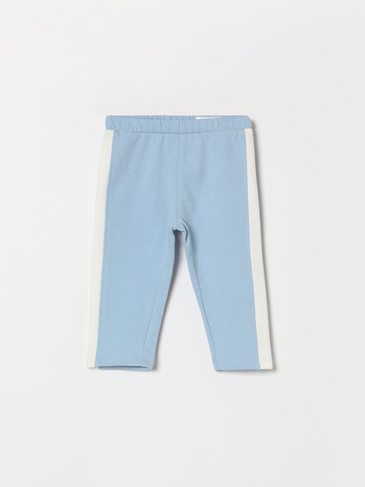 Conjunto de agasalho de duas peças com jaqueta e calça - Azul Claro