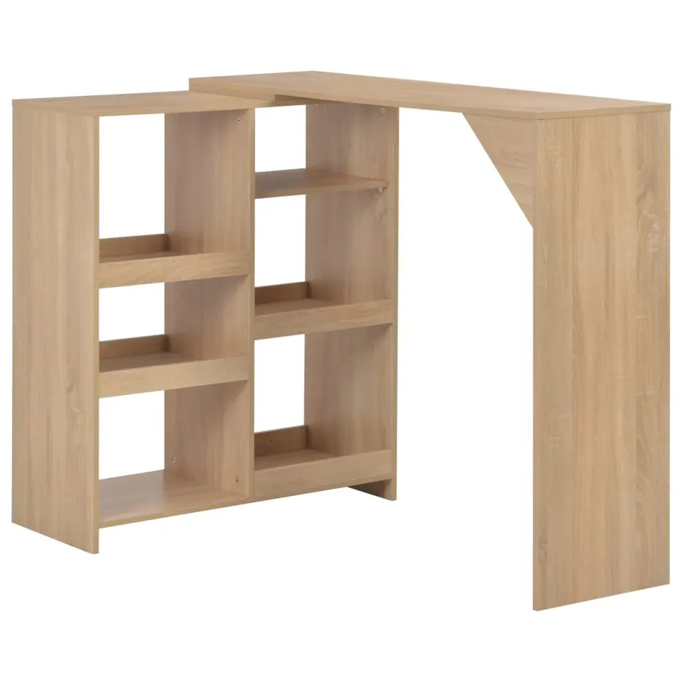vidaXL - Bartafel - Bruin - Bewerkt hout