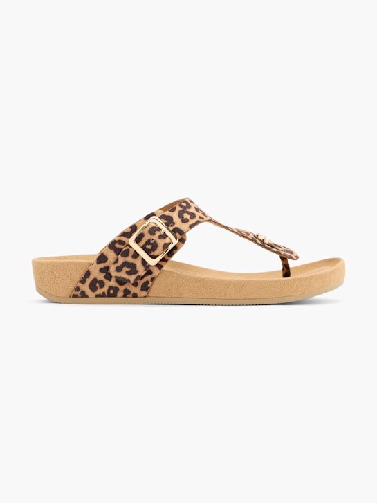 Graceland Pantoletten-Zehentrenner beige