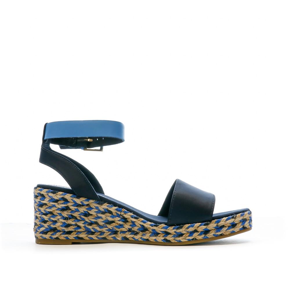 Tommy Hilfiger Sandales Marine Femme Tommy Hilfiger Wedge Satin