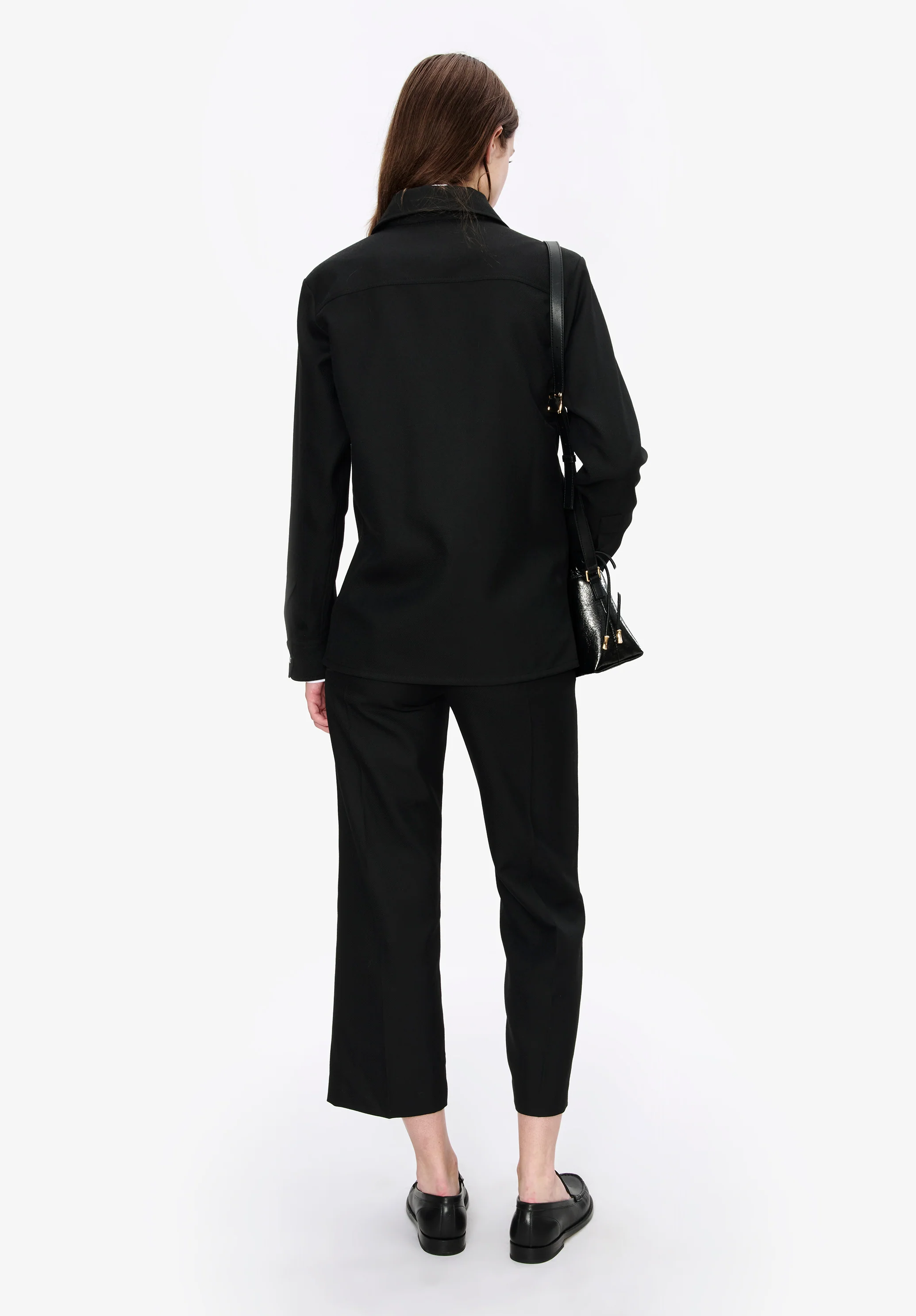 Surchemise laine unie - Noir