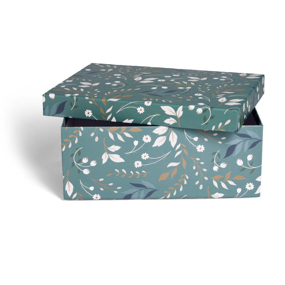 Boite carton décorée 44x31xH15cm - 2 modèles
