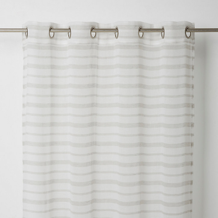 Voilage GoodHome Marius gris l.140 x H.260 cm
