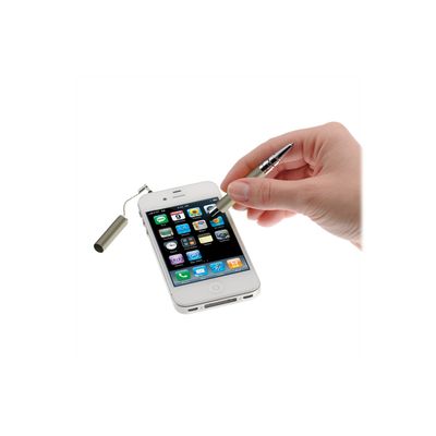 ONLINE i-charm - Stylo à bille - encre bleue - moyen - corps métal gris