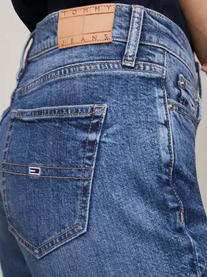 Calça jeans Maddie Mid Rise Bootcut com lavagem desbotada