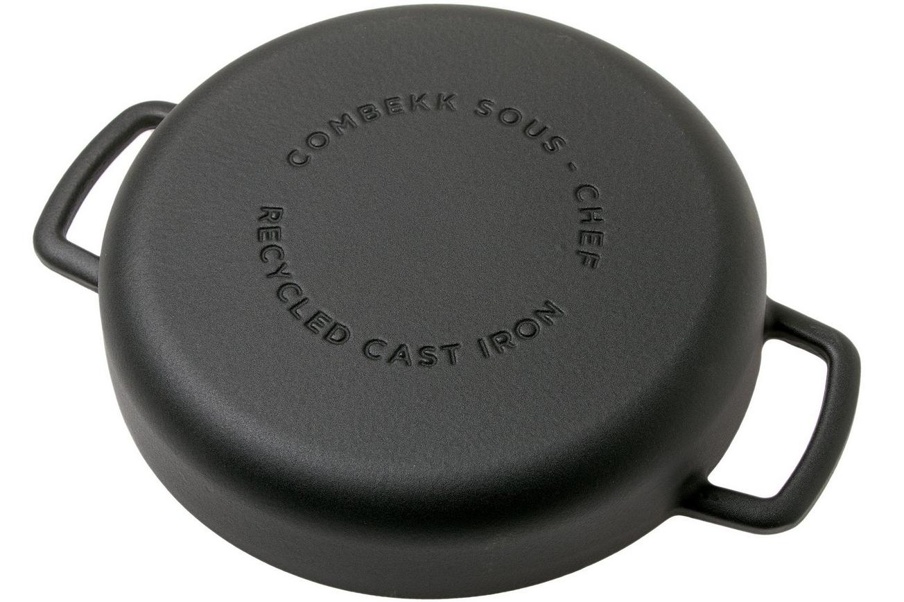 Combekk Sous Chef 192124BL koekenpan dubbele handgreep 24 cm, zwart
