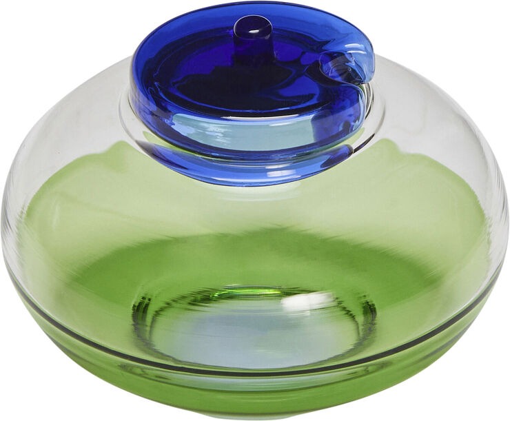 Hübsch NoRush Sukkerskål Blå/Klar/Grøn/Ravfarve Blue,clear,green